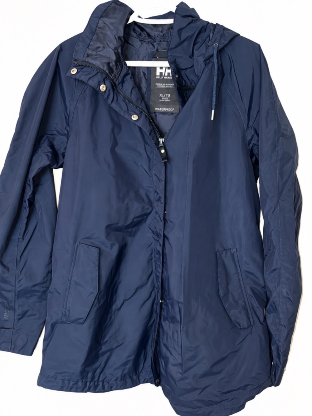 Helly Hansen Navy Waterproof Hooded Rain Jacket XL